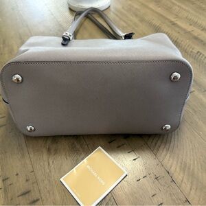 Michael Kors Taupe Saffiano Satchel Bag